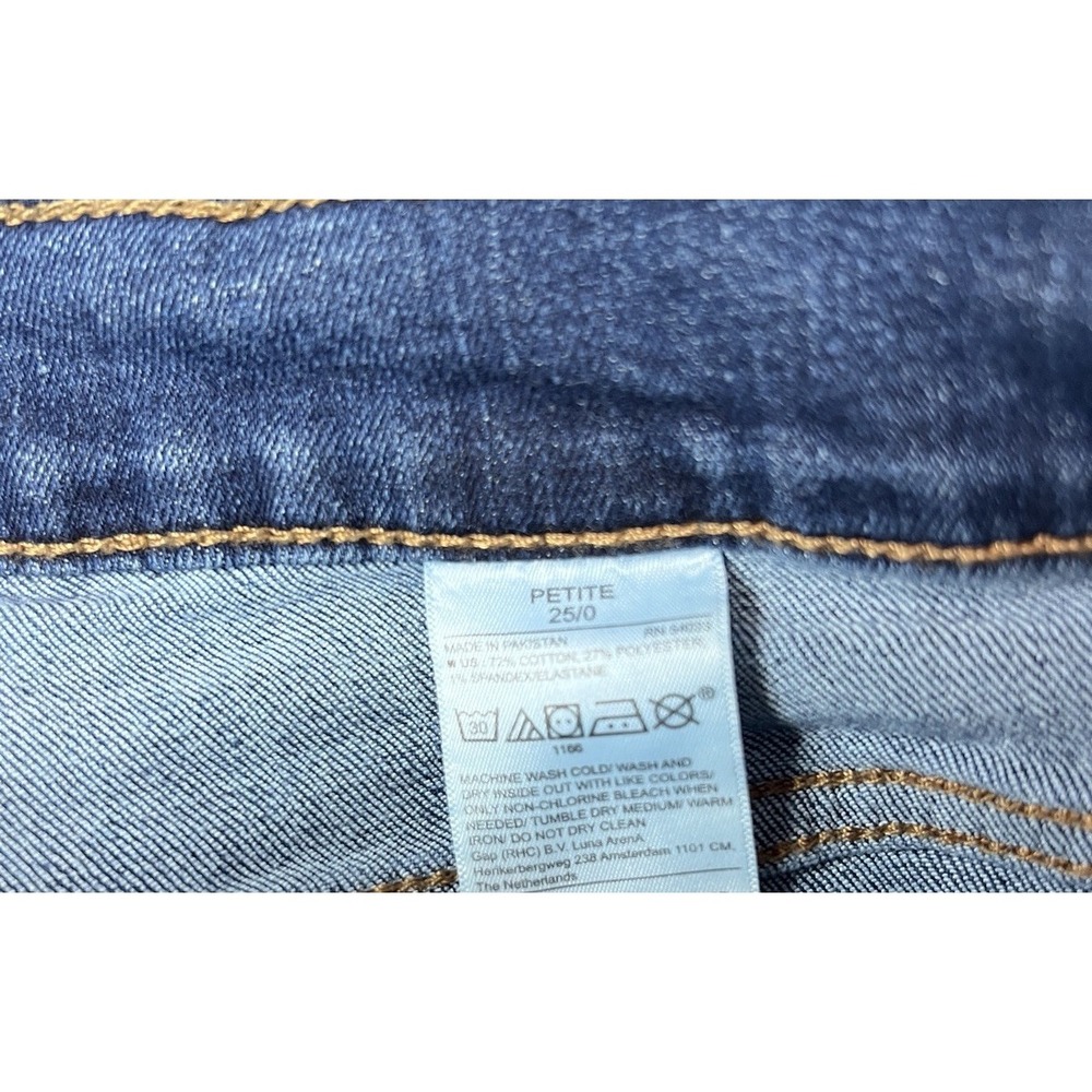 Banana Republic Mid Rise Slim Fit Petite OLX New House Med Wash Blue Jeans 25/0 - Picture 4 of 6